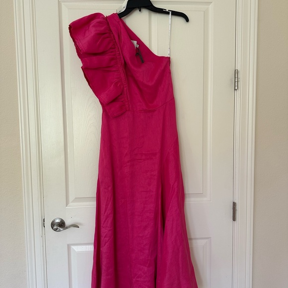 NWT Aje Sculptura Dress Linen Blend Dress Size 6 - Picture 5 of 10